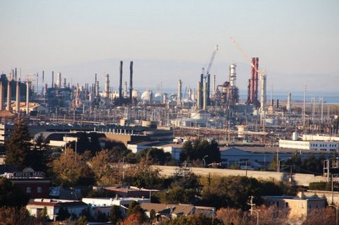 View of the Chevron Richmond refinery