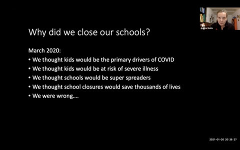 Why did we close our schools? We thought kids would be the primary drivers of COVID, at risk of severe illness, super spreaders. We were wrong.