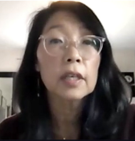 Asian woman wearing glasses