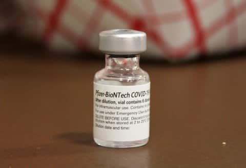 Vial of Pfizer-BioNTech covid-19 vaccine
