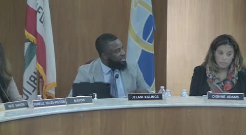 Pittsburg City Council members Jelani Killings and Dionne Adams, who are both Black, in a meeting.