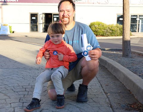 a white man and his 3 year old son