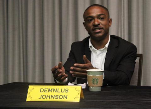 Demnlus Johnson mayoral candidate forum